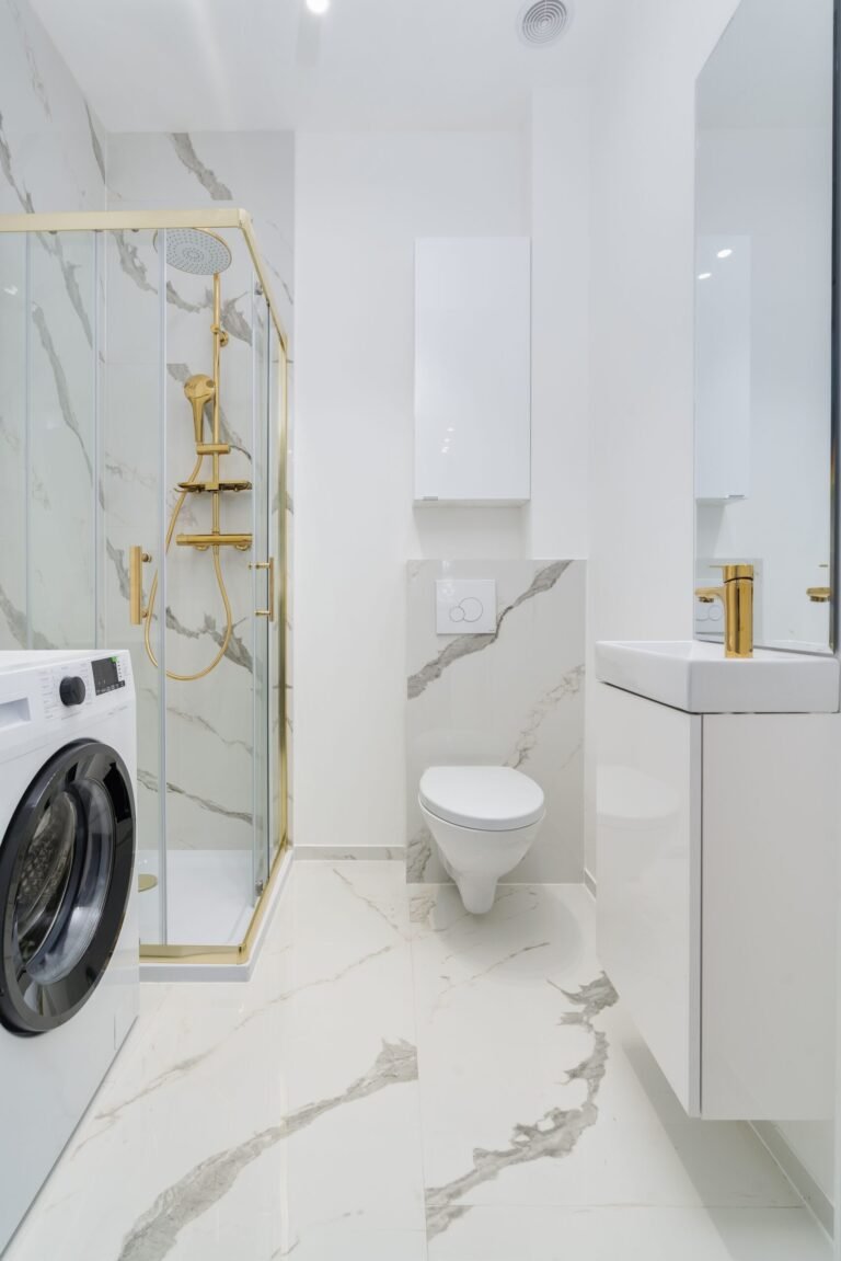 Carrelage salle de bain effet marbre