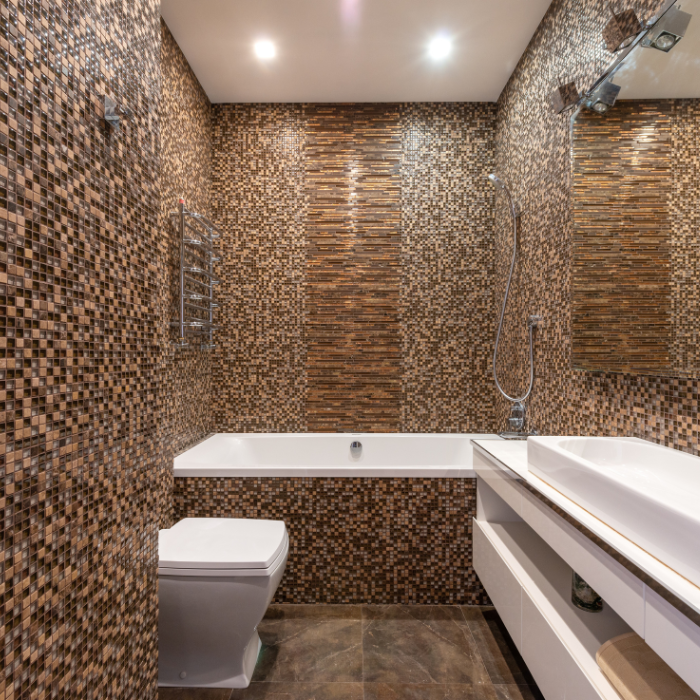 Mosaïque salle de bain 1