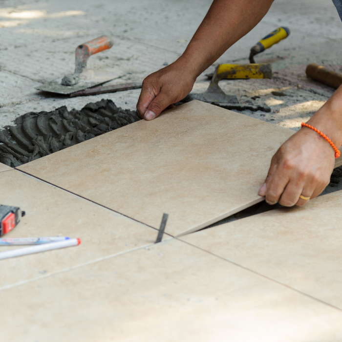 Pose de carrelage extérieur