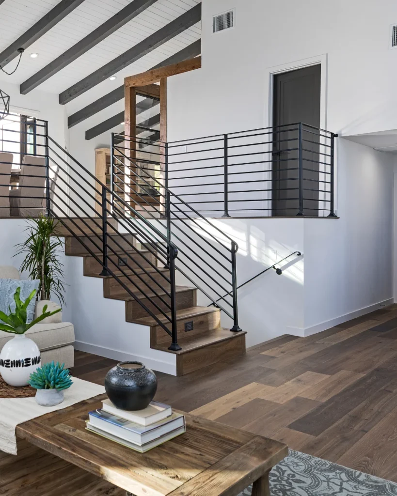 Séjour carrelage imitation parquet