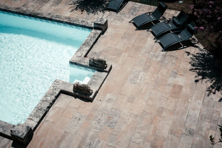 Terrasse travertin
